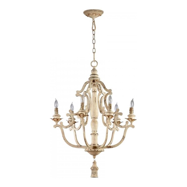 Cyan Designs Persian White Maison 6 Light 1 Tier Chandelier 4633